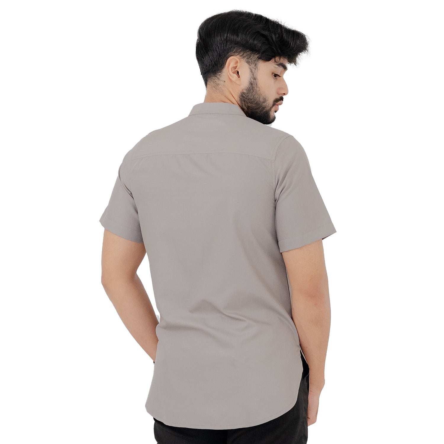 Sallam - Koko Pria Resleting Katun Superfine - Grey