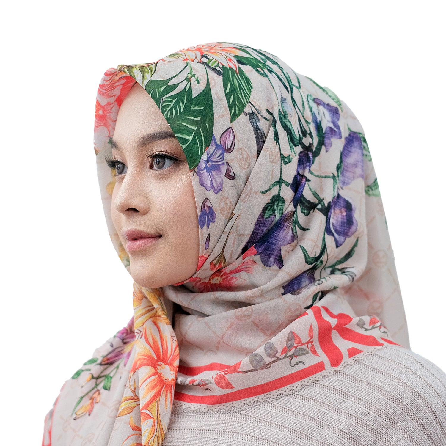 Uzma - Scarf Voal - White